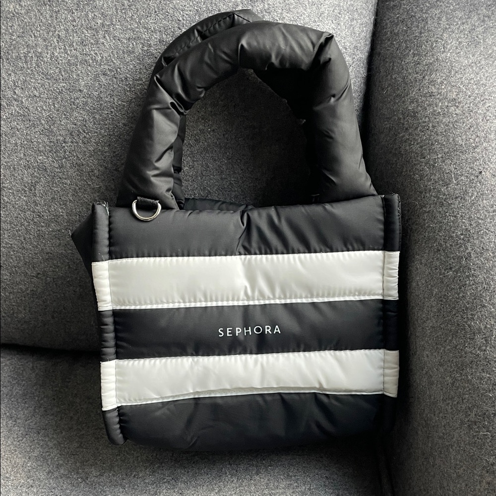 Sephora mini puffer tote bag
